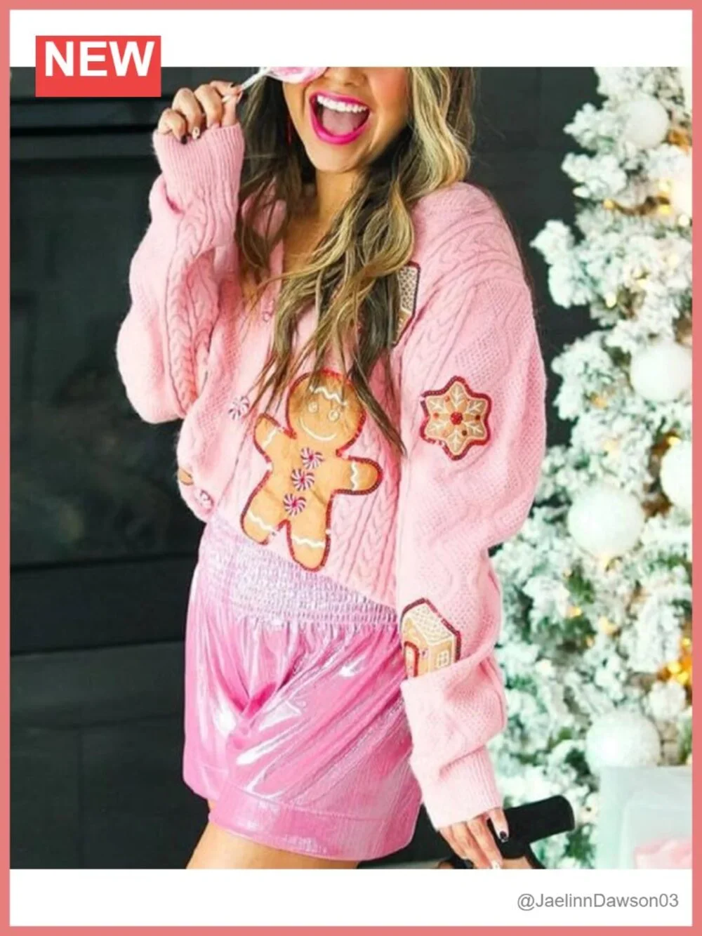 Sequin Christmas Cardigan Sweater Nutcracker Glitter Xmas Button Up Long Sleeve
